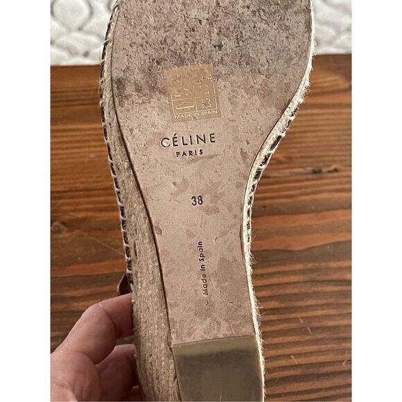 Celine Tan leather wedge espadrilles - Picture 8 of 11